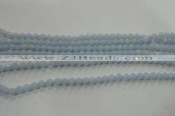 CTU1741 15.5 inches 4mm faceted round synthetic turquoise beads