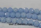 CTU1742 15.5 inches 6mm faceted round synthetic turquoise beads