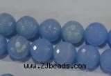 CTU1744 15.5 inches 10mm faceted round synthetic turquoise beads