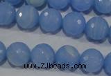 CTU1745 15.5 inches 12mm faceted round synthetic turquoise beads