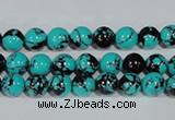 CTU1802 15.5 inches 6mm round synthetic turquoise beads