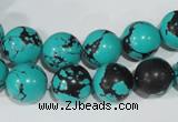 CTU1805 15.5 inches 12mm round synthetic turquoise beads