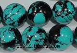 CTU1808 15.5 inches 18mm round synthetic turquoise beads