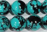 CTU1809 15.5 inches 20mm round synthetic turquoise beads