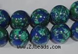 CTU1816 15.5 inches 14mm round synthetic turquoise beads