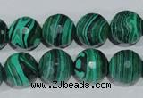 CTU1826 15.5 inches 14mm faceted round synthetic turquoise beads