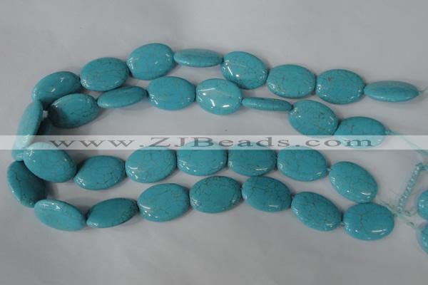 CTU1895 15.5 inches 18*25mm oval imitation turquoise beads