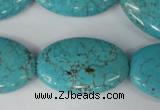 CTU1896 15.5 inches 20*30mm oval imitation turquoise beads