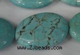 CTU1897 15.5 inches 25*35mm oval imitation turquoise beads