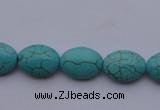 CTU19 15.5 inches 12*16mm oval blue turquoise strand beads Wholesale