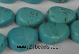 CTU1910 15.5 inches 18*22mm freefrom imitation turquoise beads