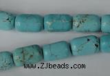 CTU1940 15.5 inches 10*15mm tube imitation turquoise beads