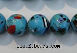 CTU2005 15.5 inches 14mm round synthetic turquoise beads