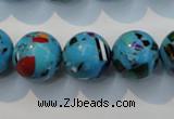 CTU2005 15.5 inches 14mm round synthetic turquoise beads