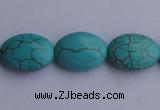 CTU21 15.5 inches 15*20mm oval blue turquoise strand beads Wholesale