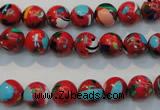 CTU2182 15.5 inches 8mm round synthetic turquoise beads