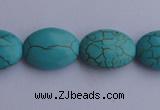 CTU22 15.5 inches 20*28mm oval blue turquoise strand beads Wholesale