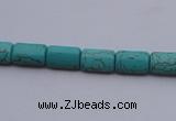 CTU24 15.5 inches 10*15mm rectangle blue turquoise beads Wholesale