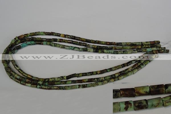 CTU2463 15.5 inches 4*6mm tube African turquoise beads wholesale