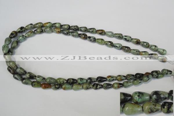 CTU2465 15.5 inches 7*10mm teardrop African turquoise beads wholesale