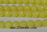 CTU2525 15.5 inches 8mm faceted round synthetic turquoise beads