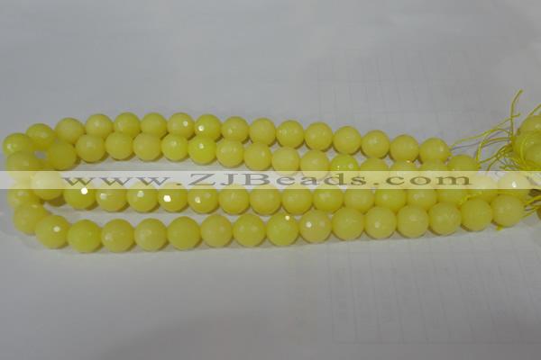 CTU2527 15.5 inches 12mm faceted round synthetic turquoise beads