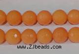CTU2542 15.5 inches 10mm faceted round synthetic turquoise beads