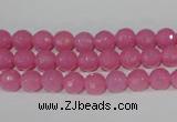 CTU2556 15.5 inches 6mm faceted round synthetic turquoise beads