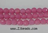 CTU2556 15.5 inches 6mm faceted round synthetic turquoise beads