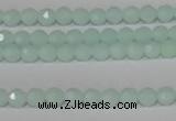 CTU2571 15.5 inches 4mm faceted round synthetic turquoise beads