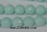 CTU2575 15.5 inches 12mm faceted round synthetic turquoise beads