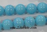 CTU2583 15.5 inches 10mm round synthetic turquoise beads