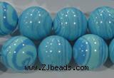 CTU2586 15.5 inches 16mm round synthetic turquoise beads