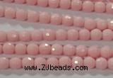 CTU2680 15.5 inches 3mm faceted round synthetic turquoise beads