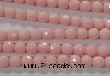 CTU2680 15.5 inches 3mm faceted round synthetic turquoise beads