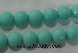 CTU2781 15.5 inches 6mm faceted round synthetic turquoise beads