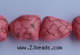 CTU33 15.5 inches 14*22mm freeform pink turquoise beads Wholesale