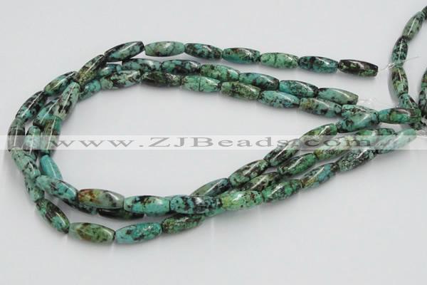 CTU409 15.5 inches 8*12mm rice African turquoise beads wholesale