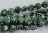 CTU415 15.5 inches 8mm flat round African turquoise beads wholesale