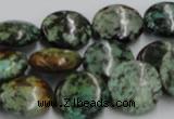 CTU416 15.5 inches 16mm flat round African turquoise beads wholesale