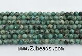 CTU518 15.5 inches 6mm faceted round African turquoise beads wholesale