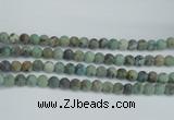 CTU565 15.5 inches 10mm round matte african turquoise beads