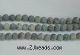 CTU566 15.5 inches 12mm round matte african turquoise beads