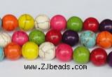 CTU702 15.5 inches 10.5mm round dyed turquoise beads wholesale