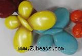 CTU739 15.5 inches 25*35mm butterfly dyed turquoise beads wholesale