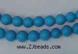 CTU823 15.5 inches 8mm round dyed turquoise beads wholesale