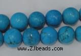 CTU825 15.5 inches 12mm round dyed turquoise beads wholesale