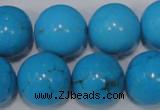 CTU827 15.5 inches 18mm round dyed turquoise beads wholesale