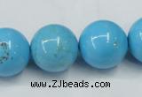 CTU881 15.5 inches 18mm round dyed turquoise beads wholesale
