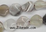 CTW25 15.5 inches 16mm twisted coin botswana agate beads wholesale